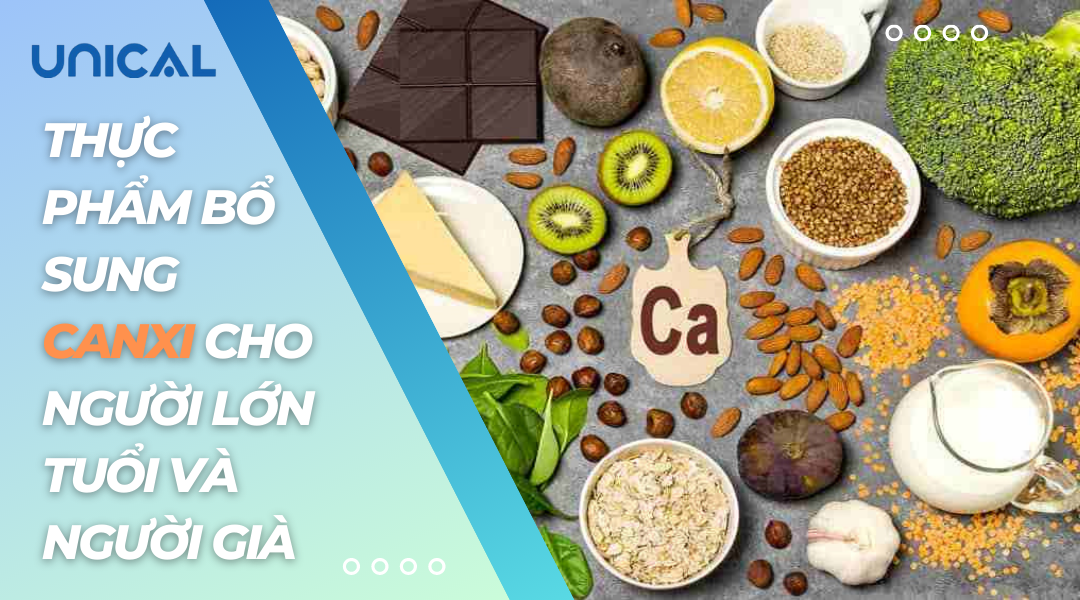 Thực phẩm bổ sung canxi cho người lớn tuổi và người già