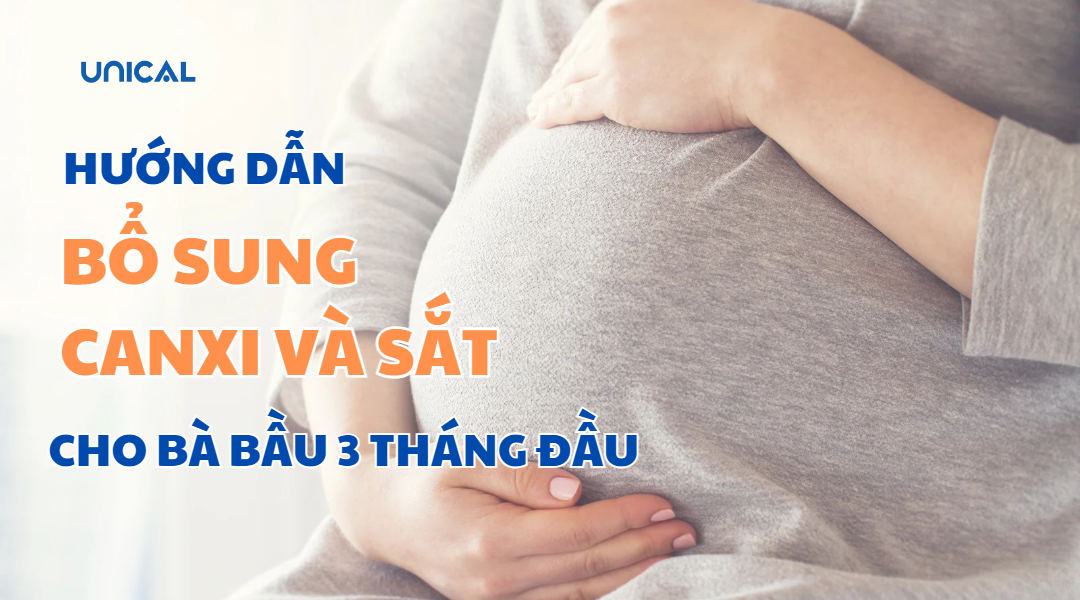 Hướng dẫn bổ sung sắt và canxi cho bà bầu 3 tháng đầu